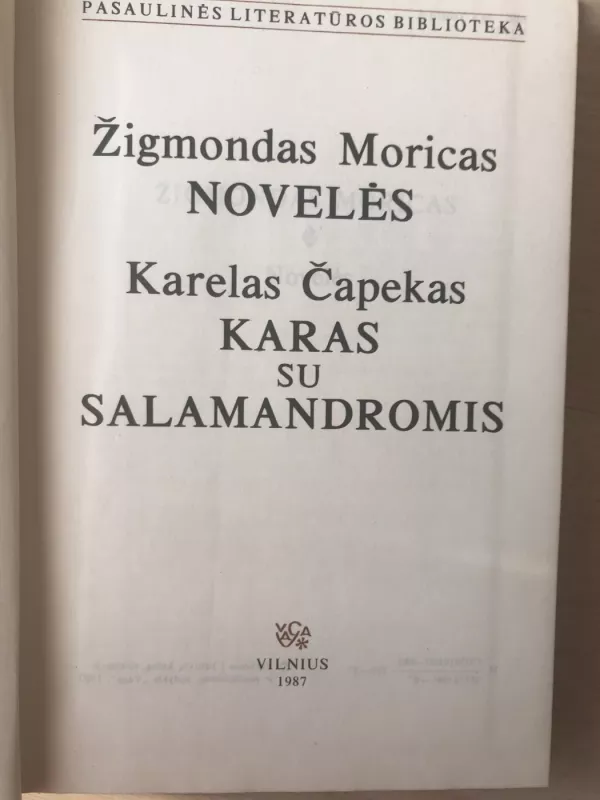 Novelės. Karas su Salamandromis - Karelas Čapekas, knyga 3