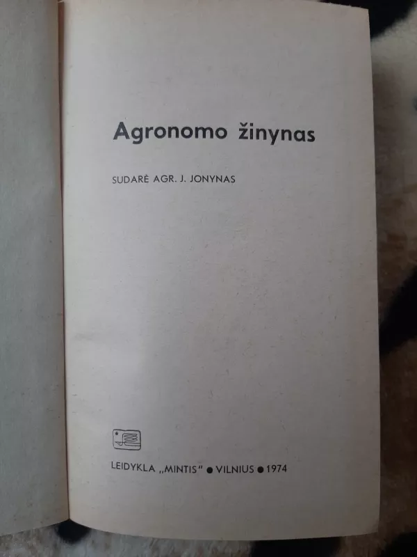 Agronomo žinynas - J. Jonynas, knyga 3
