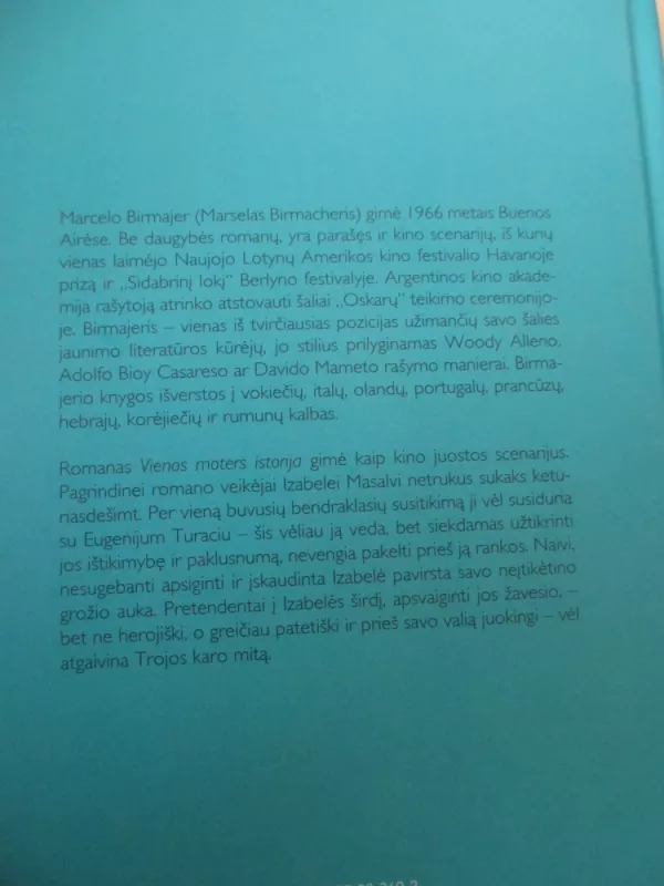 Vienos moters istorija - Marcelo Birmajer, knyga 5