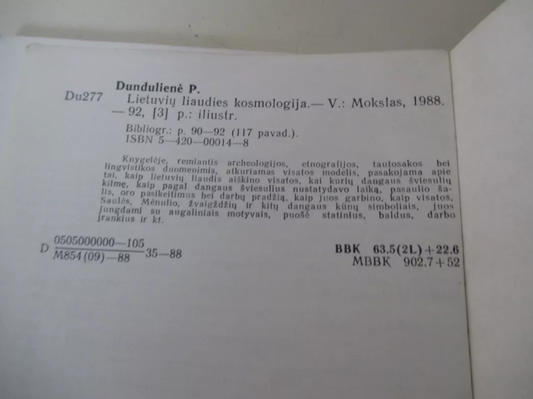 Lietuvių liaudies kosmologija - Pranė Dundulienė, knyga 5