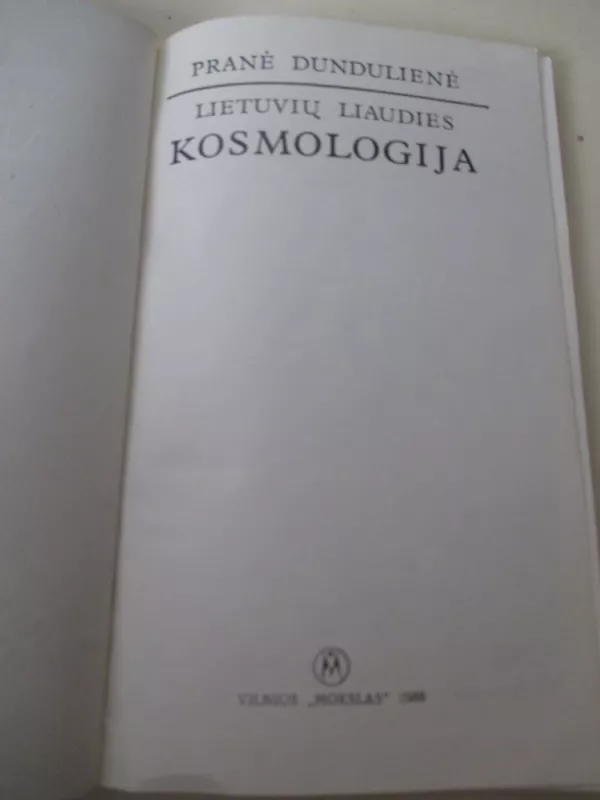 Lietuvių liaudies kosmologija - Pranė Dundulienė, knyga 3