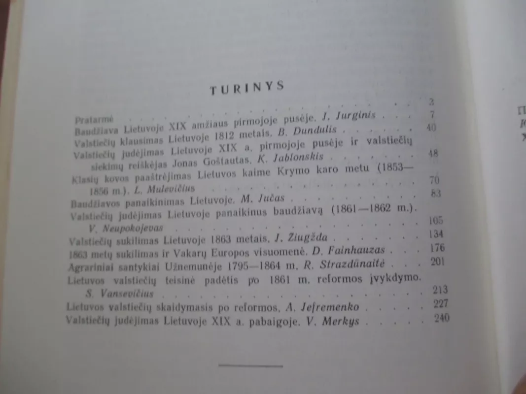 Lietuvos valstiečiai XIX amžiuje - K. Jablonskis, J.  Jurginis, knyga 5
