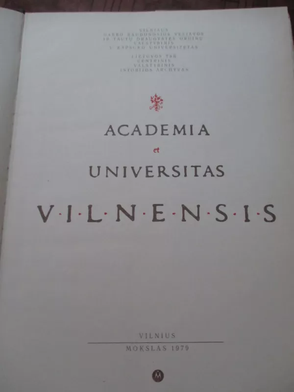 Academia et universitas Vilnensis - Autorių Kolektyvas, knyga 4