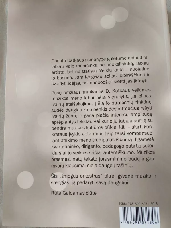 Apie muzikos būtį - Donatas Katkus, knyga 3