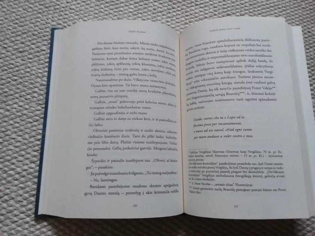 Vadink mane savo vardu - André Aciman, knyga 4