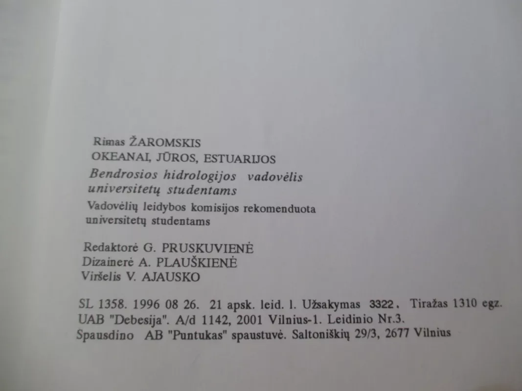 Okeanai, jūros, estuarijos - Rimas Žaromskis, knyga 5