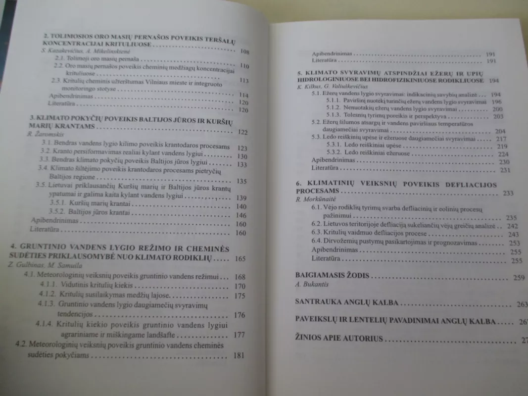 Klimato svyravimo poveikis fiziniams ir geografiniams procesams Lietuvoje - A. Bukantis, knyga 5