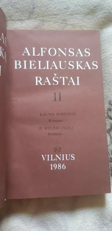 Raštai (2 tomai) - Alfonsas Bieliauskas, knyga 6