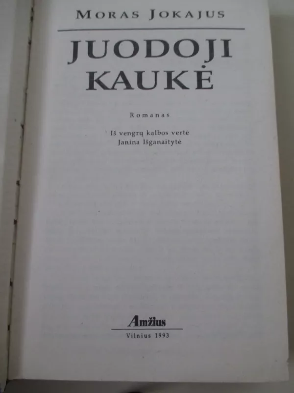 Juodoji kaukė - Moras Jokajus, knyga 3
