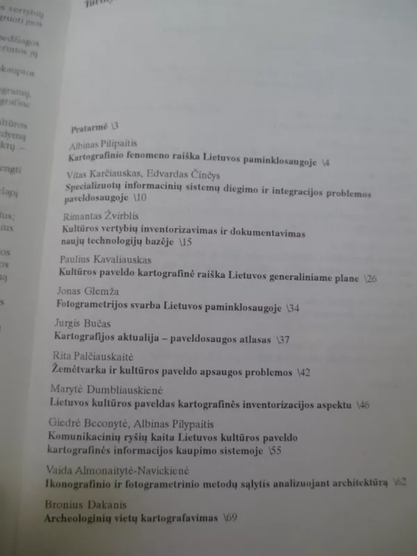 Lietuvos kultūros paveldo kartografiniai tyrimai: raida, būklė, perspektyva - Albinas Pilipaitis, knyga 5