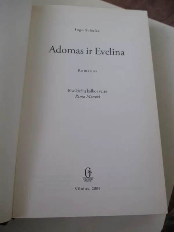 Adomas ir Evelina - Ingo Schulze, knyga 3