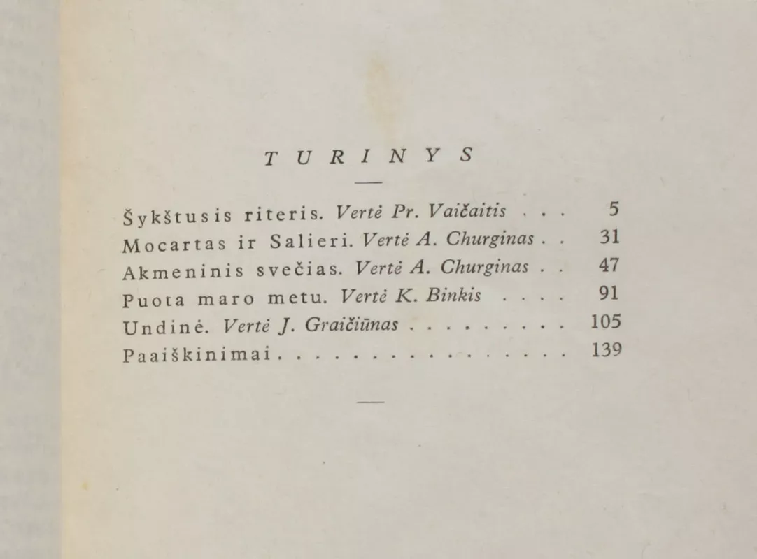 Mažosios dramos - A. Puškinas, knyga 3