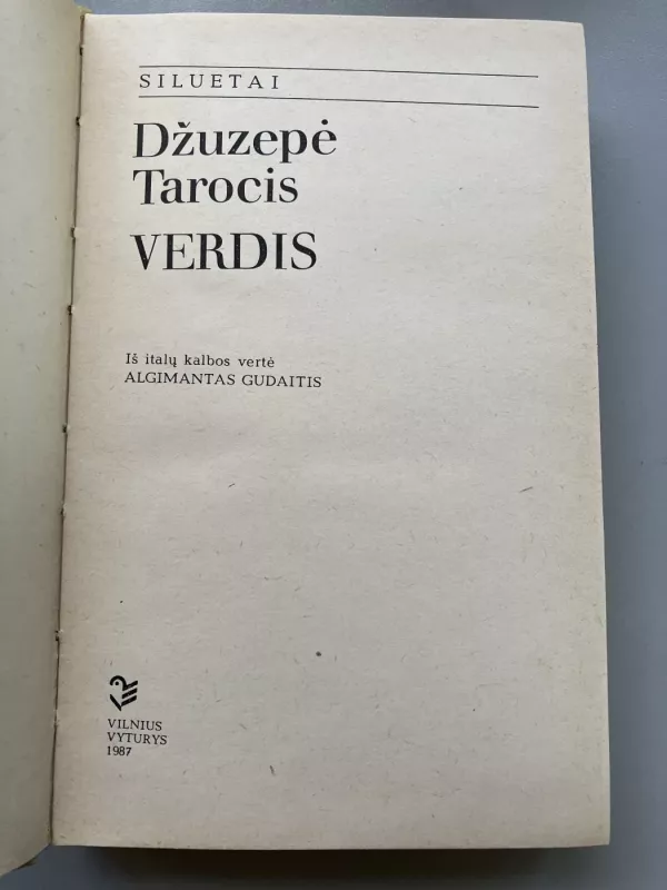 Verdis - Džiuzepė Tarockis, knyga 3