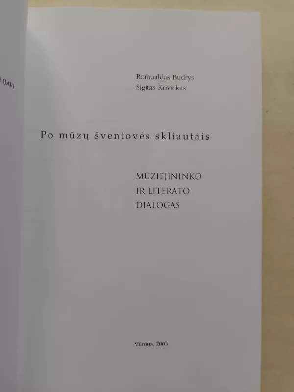 Po mūzų šventovės skliautais / Muziejininko ir literato dialogas - Romualdas Budrys, knyga 3