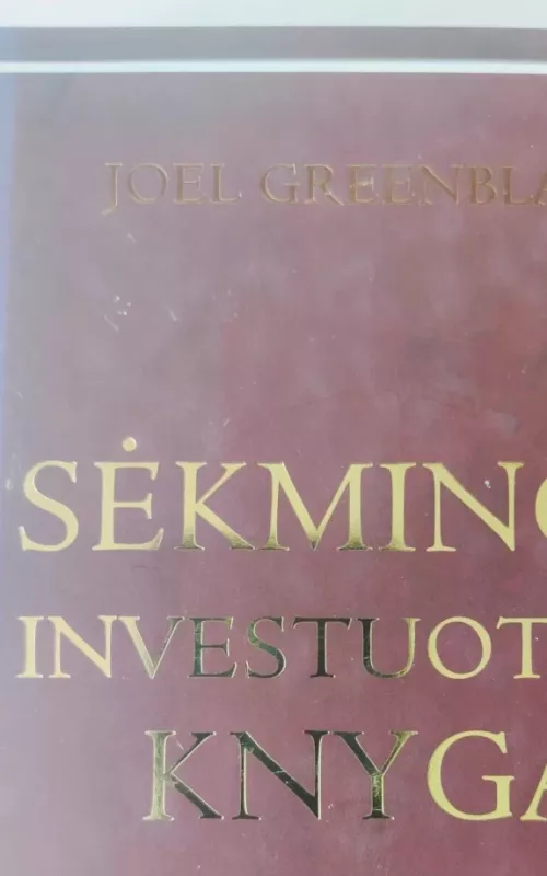 Sėkmingo investuotojo knyga - Joel Greenblatt, knyga