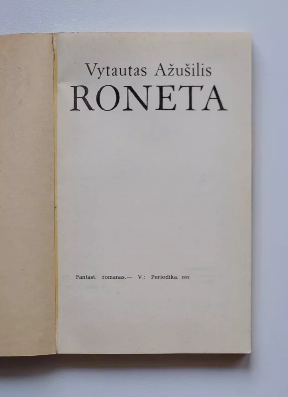 Roneta - Vytautas Ažušilis, knyga 5