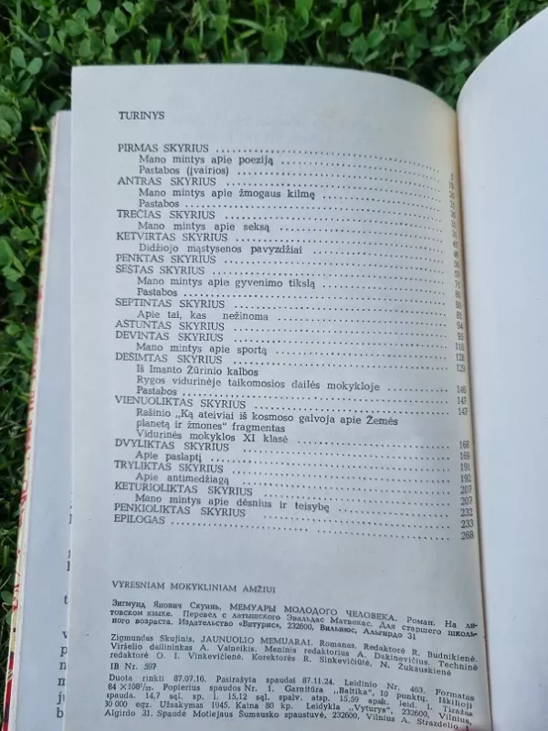 Jaunuolio memuarai - Zigmundas Skujinis, knyga 3