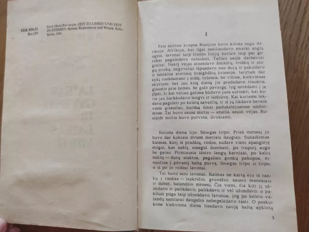 Laikas gyventi ir laikas mirti - Erichas Marija Remarkas, knyga 3