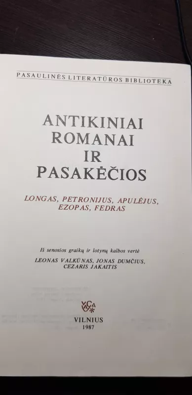 Antikiniai romanai ir pasakėčios - Autorių Kolektyvas, knyga 3