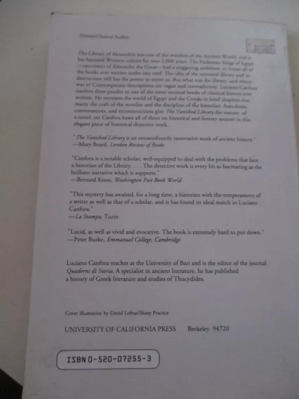 The Vanished library - Luciano Canfora, knyga 6