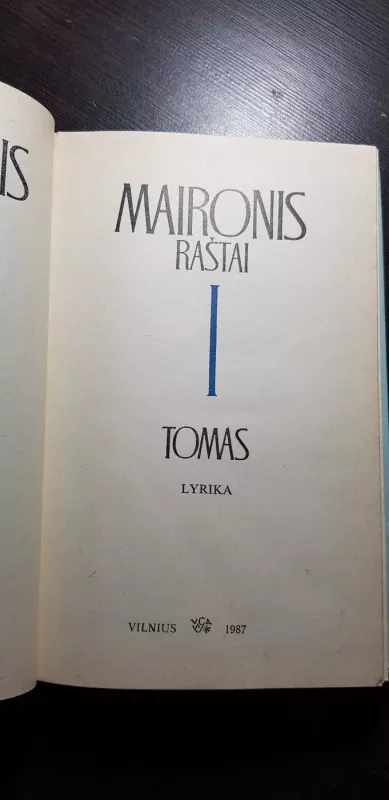 Raštai (I tomas) -  Maironis, knyga 3