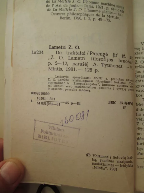 Du traktatai - Ž.O. Lametri, knyga 3