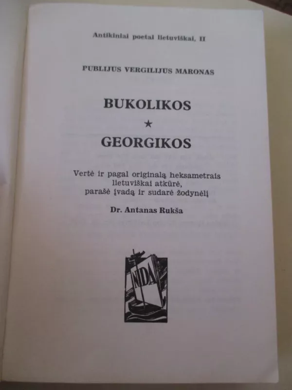Bukolikos ir Georgikos - Autorių Kolektyvas, knyga 3