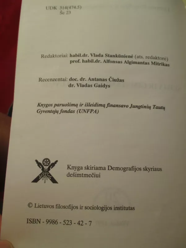 Šeima ir gimstamumas Lietuvoje - Autorių Kolektyvas, knyga 3