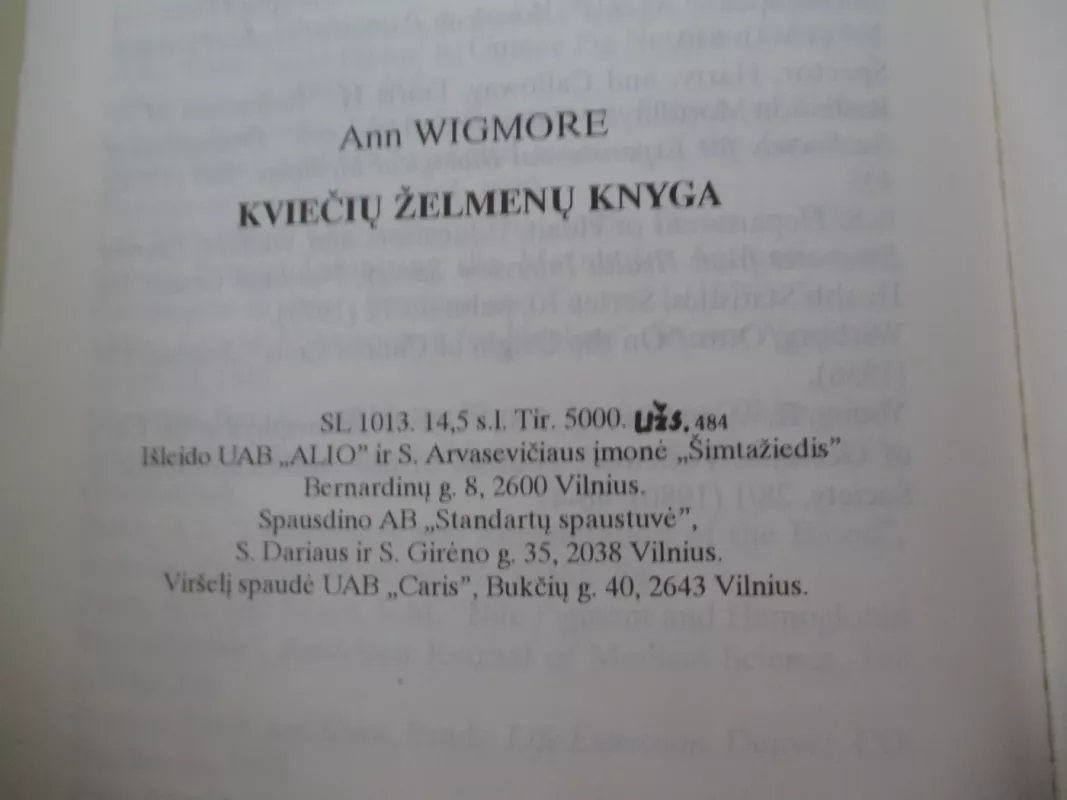 Kviečių želmenų knyga - Ann Wigmore, knyga 5