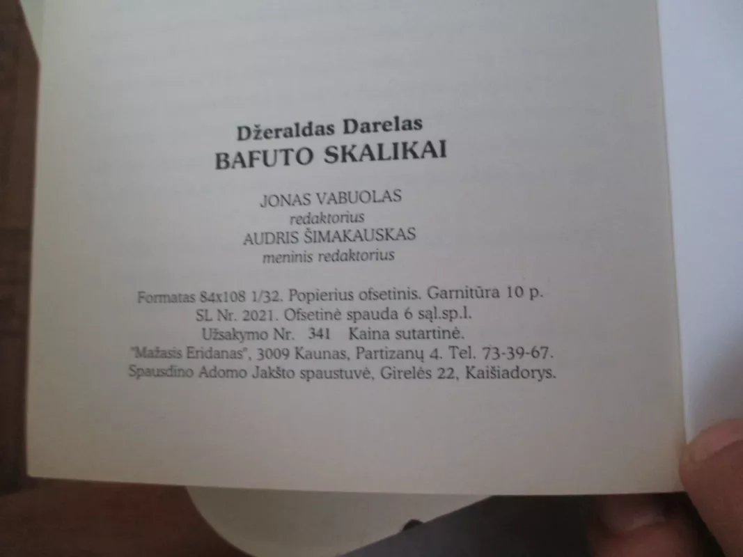 Bafuto skalikai - Džeraldas Darelas, knyga 4