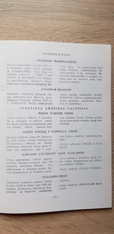 Kai kurie žymiausi pasaulio chorai ir chorų dirigentai - Algis Zaboras, knyga 5