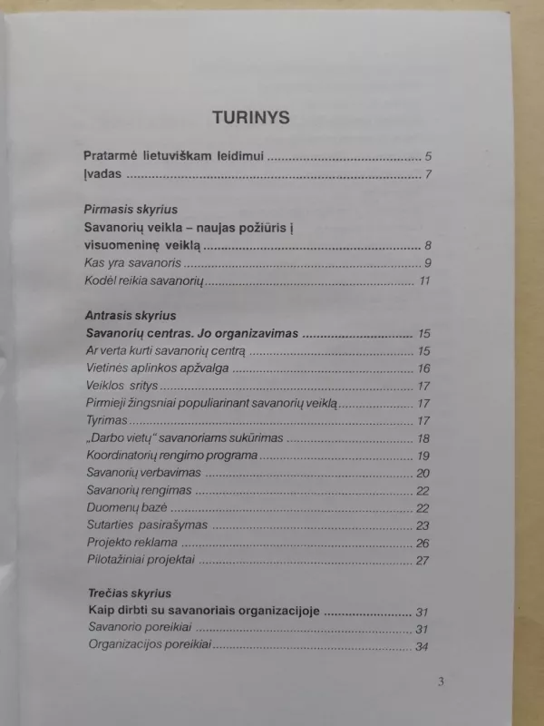 Savanorių vadybos nevyriausybinėse organizacijose pagrindai - Ochman M. Jordanas P., knyga 3