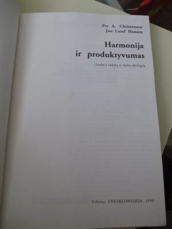 Harmonija ir produktyvumas - Per A. Christensen, Jon Lund  Hansen, knyga 3