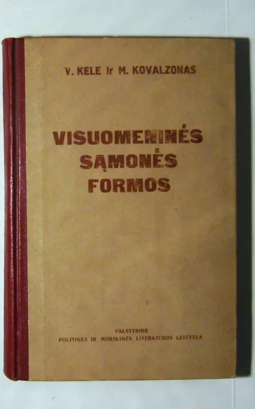Visuomeninės sąmonės formos - V. Kele, Kovalzonas, M., knyga 2