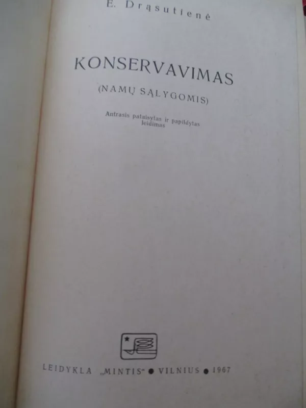 Konservavimas - E. Drąsutienė, knyga 3