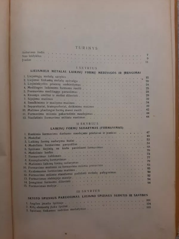 Liejininkystės pagrindai - V. Mošinskis, knyga 5