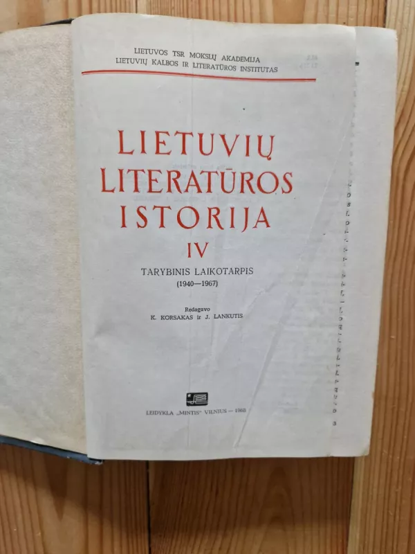 Lietuvių literatūros istorija (4 dalis) - Autorių Kolektyvas, knyga 3