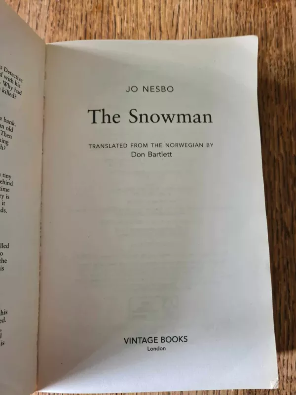 The Snowman - Jo Nesbo, knyga 4