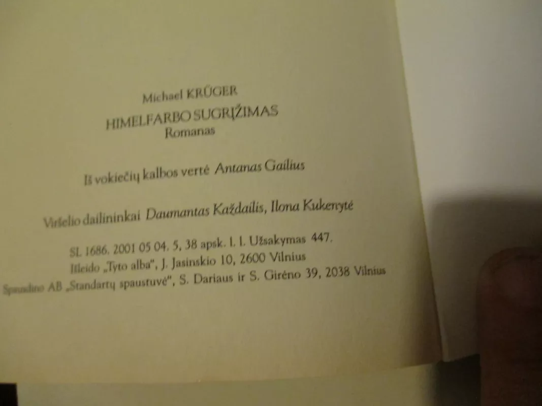 Himelfarbo sugrįžimas - Michael Kruger, knyga 5