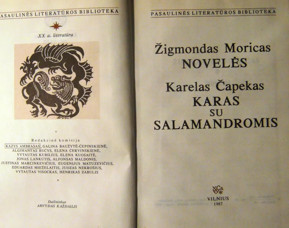 Novelės. Karas su salamandromis - Žigmondas Moricas, knyga 6