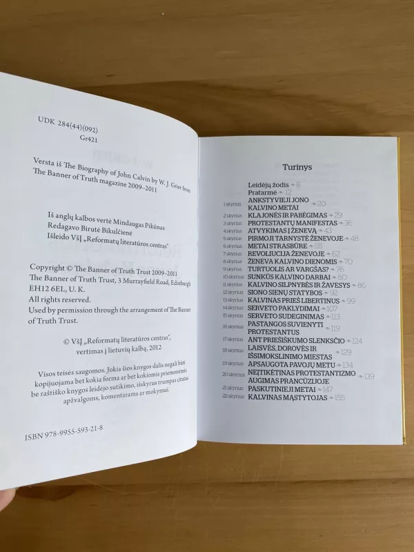 Reformatorius Jonas Kalvinas - W. Grier, knyga 4