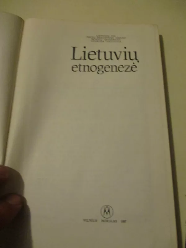 Lietuvių etnogenezė - Autorių Kolektyvas, knyga 3