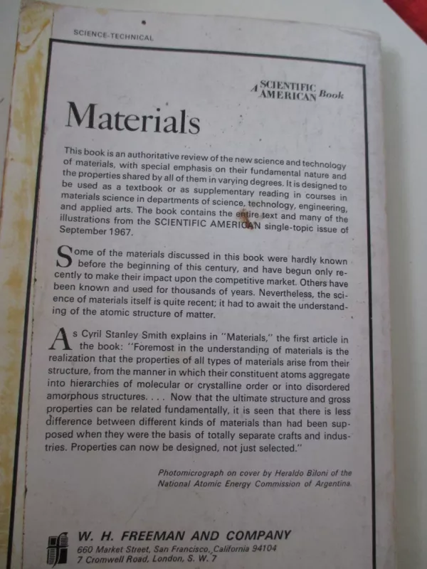 Materials - A Scientific American Book - Autorių Kolektyvas, knyga 6