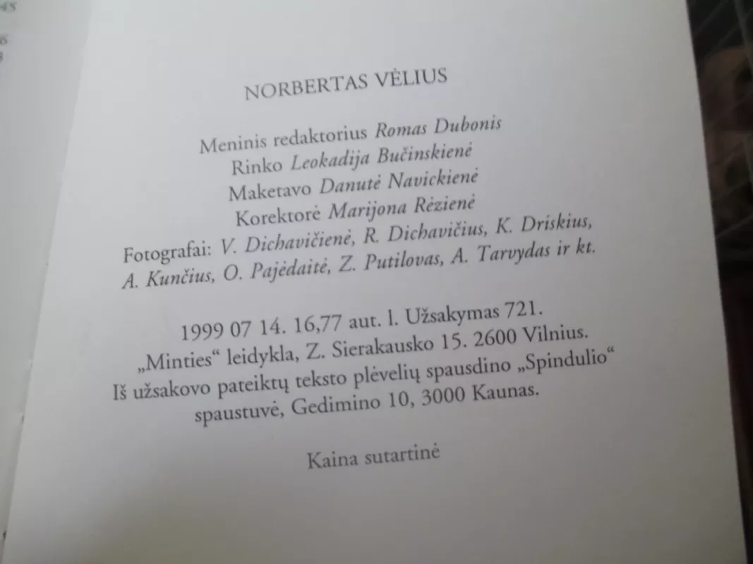 Norbertas Vėlius - Autorių Kolektyvas, knyga 4