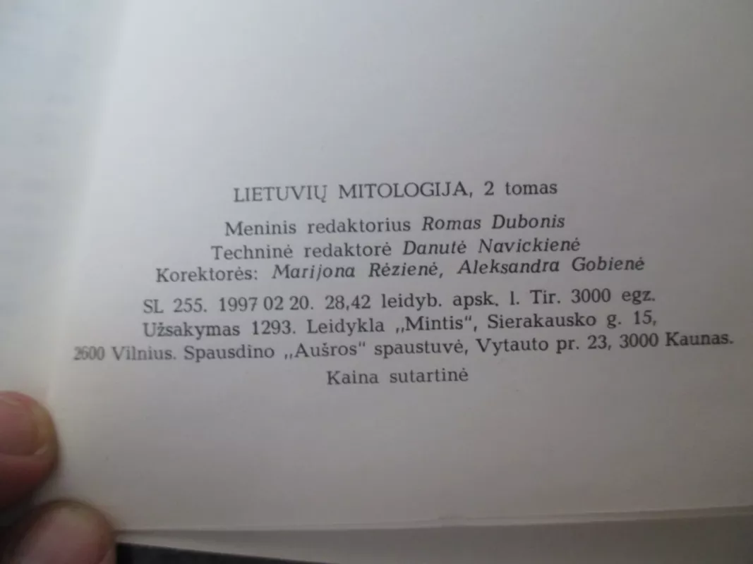 Lietuvių mitologija (2 tomai) - Norbertas Vėlius, knyga 6