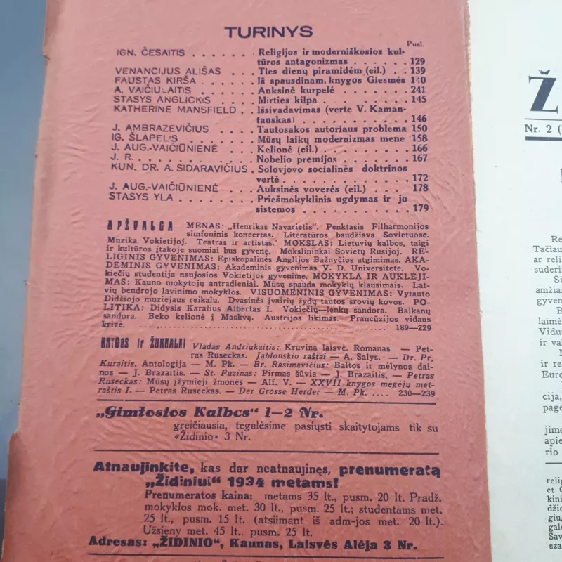 ŽIDINYS 1934 NR.2 - Autorių Kolektyvas, knyga 3