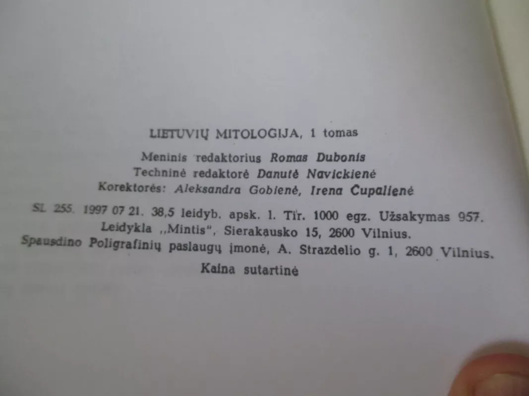 Lietuvių mitologija (2 tomai) - Norbertas Vėlius, knyga 3