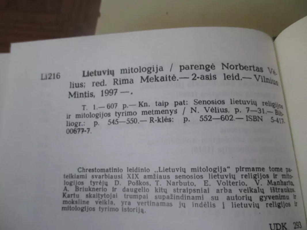 Lietuvių mitologija (2 tomai) - Norbertas Vėlius, knyga 4
