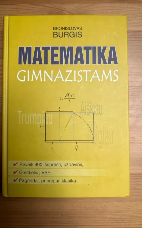 Matematika gimnazistams - Bronislovas Burgis, knyga 2