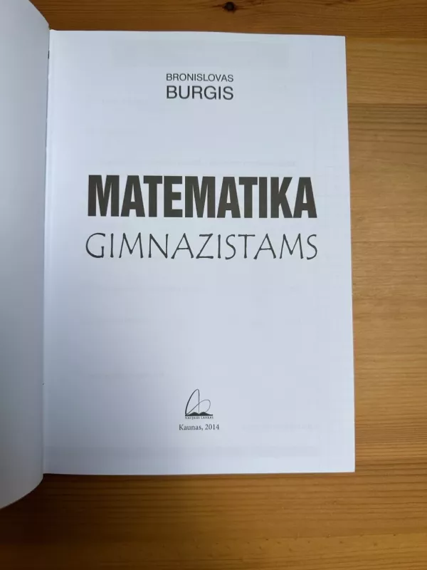 Matematika gimnazistams - Bronislovas Burgis, knyga 4